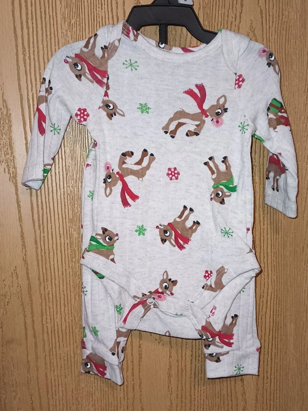 NEW Rudolph Baby Boys Christmas Graphic Bodysuit and Jogger Pants Set Newborn